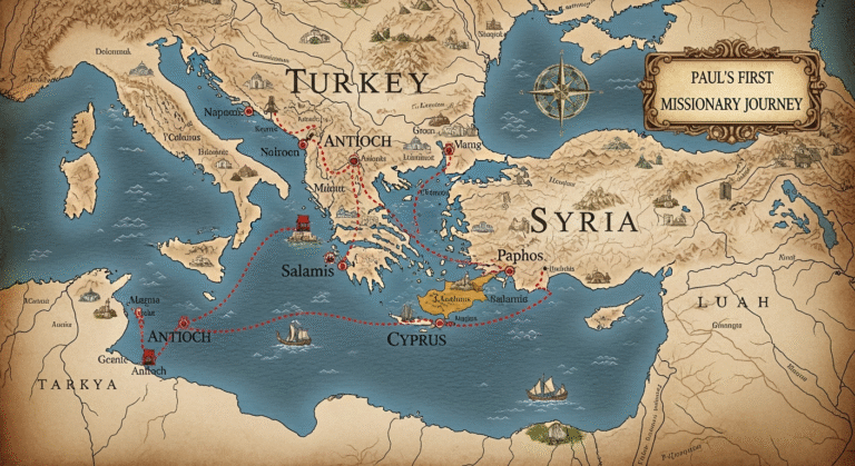 Paul's First Missionary Journey Map