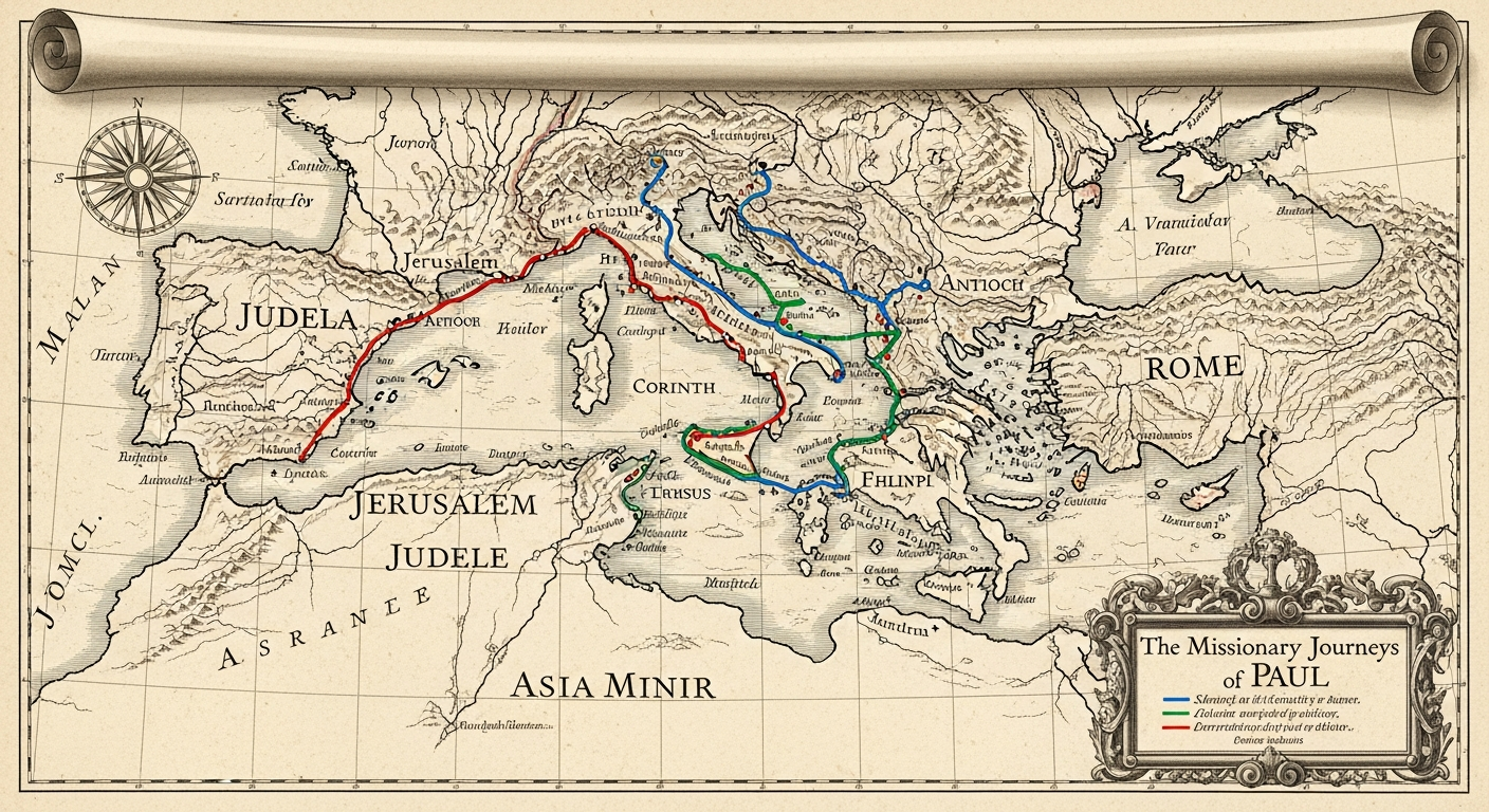 Paul's Missionary Journey Map
