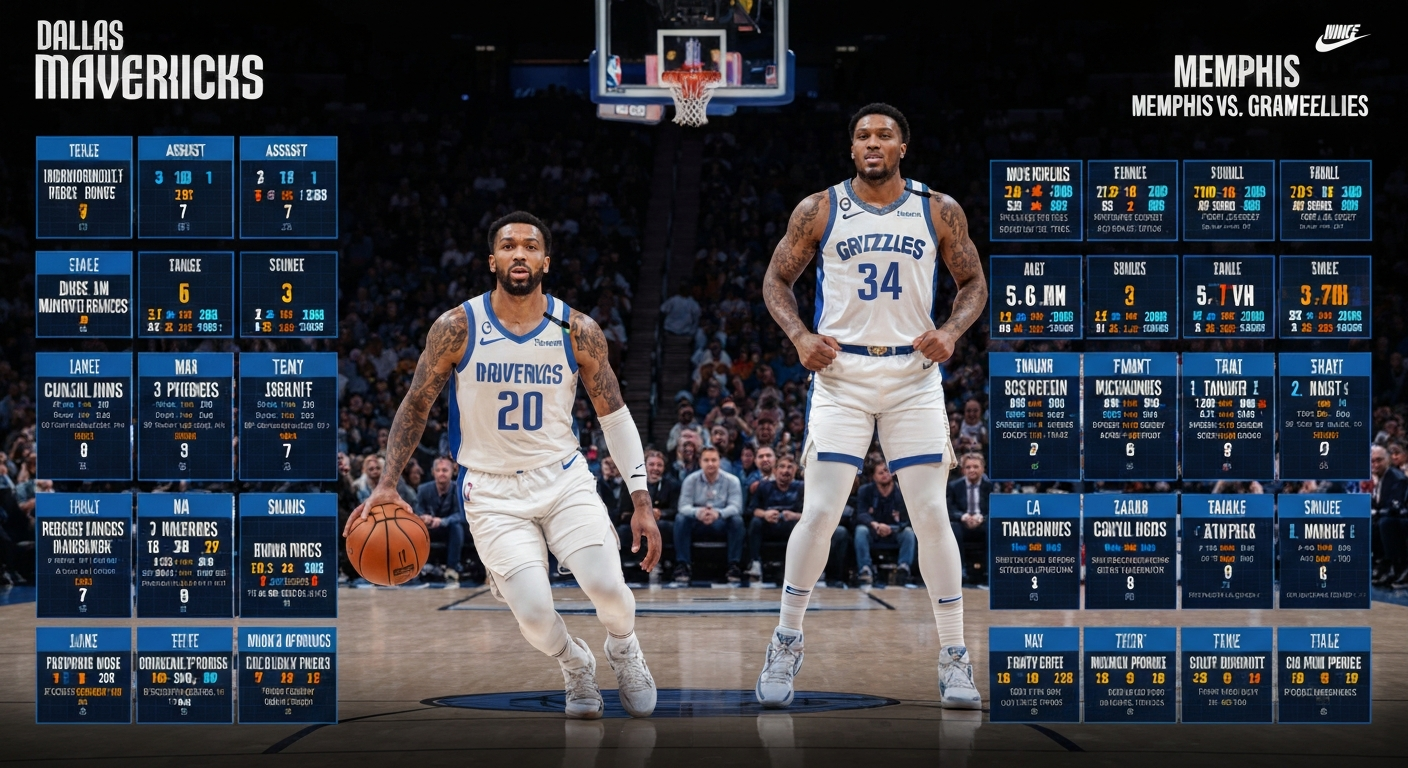 Dallas Mavericks vs Memphis Grizzlies Match Player Stats
