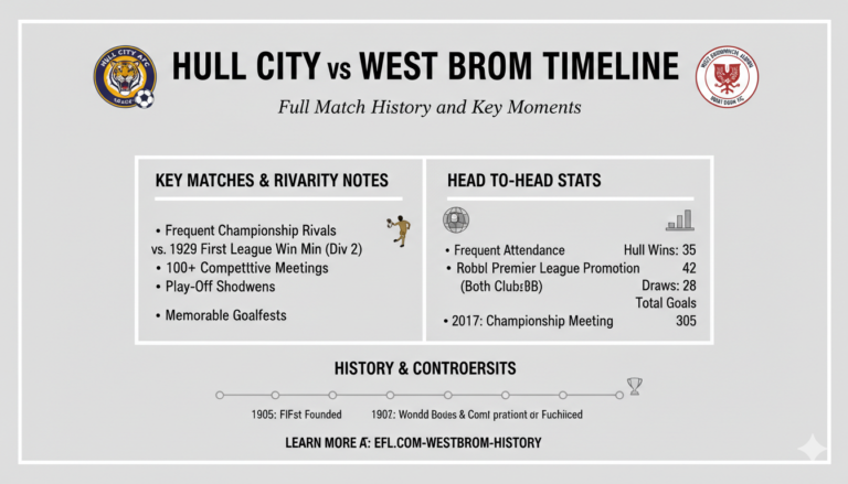 Hull City vs West Brom timeline