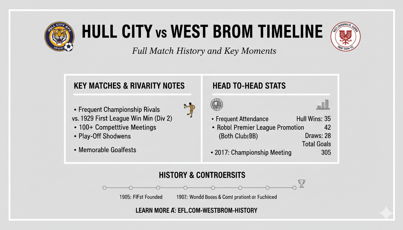 Hull City vs West Brom timeline