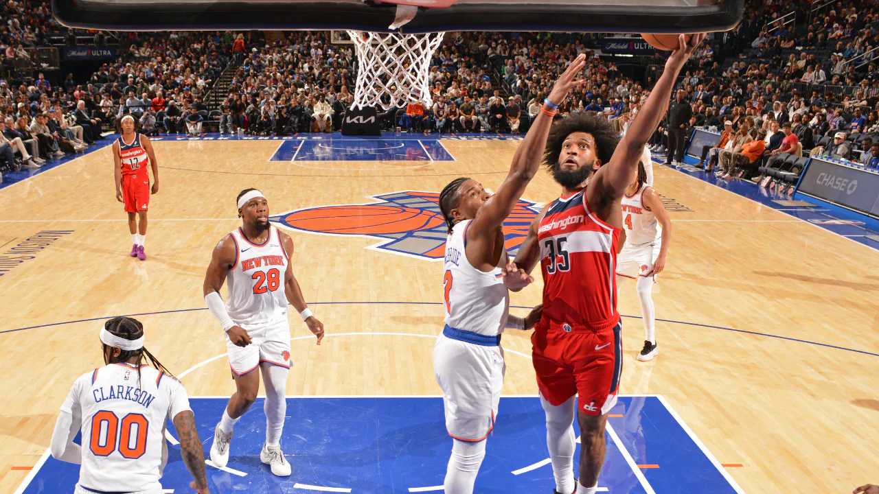 knicks vs washington wizards match player stats